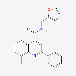 molecular formula C22H18N2O2 B4267595 N-(2-furylmethyl)-8-methyl-2-phenyl-4-quinolinecarboxamide 