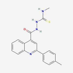 molecular formula C19H18N4OS B4267597 N-methyl-2-{[2-(4-methylphenyl)-4-quinolinyl]carbonyl}hydrazinecarbothioamide 