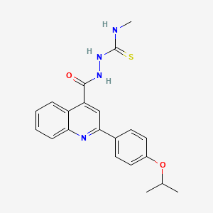 molecular formula C21H22N4O2S B4267605 2-{[2-(4-isopropoxyphenyl)-4-quinolinyl]carbonyl}-N-methylhydrazinecarbothioamide 