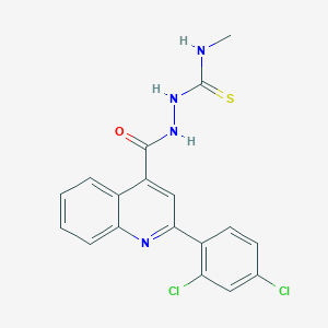 molecular formula C18H14Cl2N4OS B4267631 2-{[2-(2,4-dichlorophenyl)-4-quinolinyl]carbonyl}-N-methylhydrazinecarbothioamide 