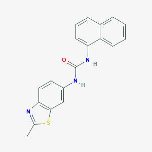 molecular formula C19H15N3OS B426766 N-(2-methyl-1,3-benzothiazol-6-yl)-N'-(1-naphthyl)urea 