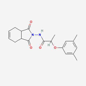 molecular formula C19H22N2O4 B4267661 2-(3,5-dimethylphenoxy)-N-(1,3-dioxo-1,3,3a,4,7,7a-hexahydro-2H-isoindol-2-yl)propanamide 