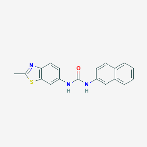 molecular formula C19H15N3OS B426767 1-(2-Methyl-1,3-benzothiazol-6-yl)-3-naphthalen-2-ylurea 