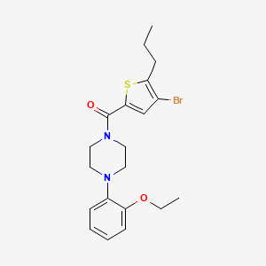 molecular formula C20H25BrN2O2S B4267688 1-[(4-bromo-5-propyl-2-thienyl)carbonyl]-4-(2-ethoxyphenyl)piperazine 