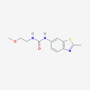 molecular formula C12H15N3O2S B426770 N-(2-methoxyethyl)-N'-(2-methyl-1,3-benzothiazol-6-yl)urea 