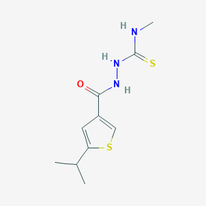 molecular formula C10H15N3OS2 B4267703 2-[(5-isopropyl-3-thienyl)carbonyl]-N-methylhydrazinecarbothioamide 