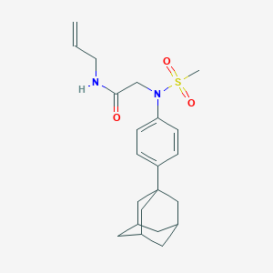 molecular formula C22H30N2O3S B426771 2-[4-(1-adamantyl)(methylsulfonyl)anilino]-N-allylacetamide 