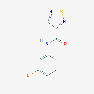 molecular formula C9H6BrN3OS B426772 N-(3-bromophenyl)-1,2,5-thiadiazole-3-carboxamide 