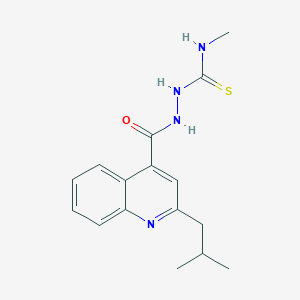 molecular formula C16H20N4OS B4267727 2-[(2-isobutyl-4-quinolinyl)carbonyl]-N-methylhydrazinecarbothioamide 