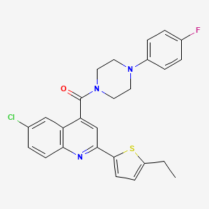 molecular formula C26H23ClFN3OS B4267737 6-chloro-2-(5-ethyl-2-thienyl)-4-{[4-(4-fluorophenyl)-1-piperazinyl]carbonyl}quinoline 
