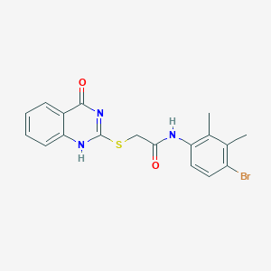 molecular formula C18H16BrN3O2S B426775 N-(4-bromo-2,3-dimethylphenyl)-2-[(4-oxo-1H-quinazolin-2-yl)sulfanyl]acetamide 