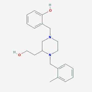 molecular formula C21H28N2O2 B4267758 2-{[3-(2-hydroxyethyl)-4-(2-methylbenzyl)-1-piperazinyl]methyl}phenol 