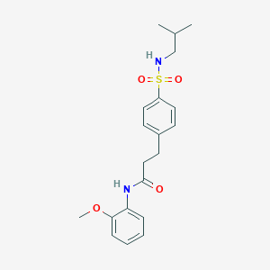 molecular formula C20H26N2O4S B426776 N-(2-methoxyphenyl)-3-{4-[(2-methylpropyl)sulfamoyl]phenyl}propanamide 