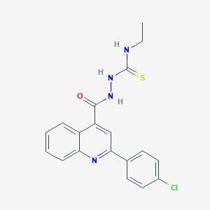 molecular formula C19H17ClN4OS B4267765 2-{[2-(4-chlorophenyl)-4-quinolinyl]carbonyl}-N-ethylhydrazinecarbothioamide 
