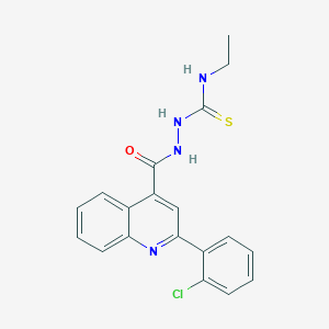 molecular formula C19H17ClN4OS B4267768 2-{[2-(2-chlorophenyl)-4-quinolinyl]carbonyl}-N-ethylhydrazinecarbothioamide 