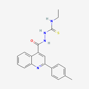 molecular formula C20H20N4OS B4267774 N-ethyl-2-{[2-(4-methylphenyl)-4-quinolinyl]carbonyl}hydrazinecarbothioamide 