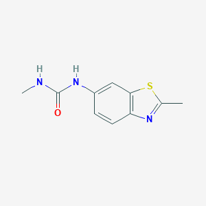 molecular formula C10H11N3OS B426778 1-Methyl-3-(2-methyl-1,3-benzothiazol-6-yl)urea 