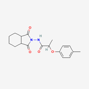 molecular formula C18H22N2O4 B4267786 N-(1,3-dioxooctahydro-2H-isoindol-2-yl)-2-(4-methylphenoxy)propanamide 