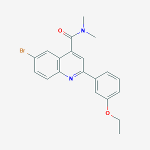 molecular formula C20H19BrN2O2 B4267798 6-bromo-2-(3-ethoxyphenyl)-N,N-dimethyl-4-quinolinecarboxamide 