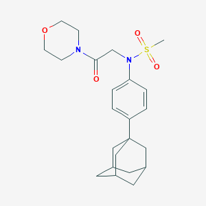 molecular formula C23H32N2O4S B426780 N-[4-(1-adamantyl)phenyl]-N-[2-(4-morpholinyl)-2-oxoethyl]methanesulfonamide 