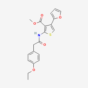 molecular formula C20H19NO5S B4267806 methyl 2-{[(4-ethoxyphenyl)acetyl]amino}-4-(2-furyl)-3-thiophenecarboxylate 