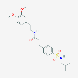molecular formula C23H32N2O5S B426786 N-[2-(3,4-dimethoxyphenyl)ethyl]-3-{4-[(isobutylamino)sulfonyl]phenyl}propanamide 