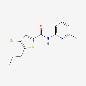 molecular formula C14H15BrN2OS B4267860 4-bromo-N-(6-methyl-2-pyridinyl)-5-propyl-2-thiophenecarboxamide 