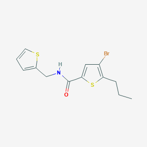 molecular formula C13H14BrNOS2 B4267868 4-bromo-5-propyl-N-(2-thienylmethyl)-2-thiophenecarboxamide 