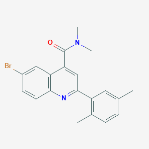 molecular formula C20H19BrN2O B4267870 6-bromo-2-(2,5-dimethylphenyl)-N,N-dimethyl-4-quinolinecarboxamide 
