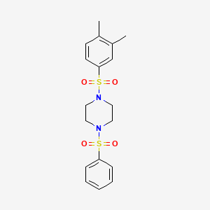 1-[(3,4-dimethylphenyl)sulfonyl]-4-(phenylsulfonyl)piperazine