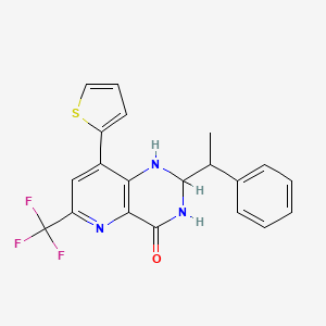 molecular formula C20H16F3N3OS B4267903 2-(1-phenylethyl)-8-(2-thienyl)-6-(trifluoromethyl)-2,3-dihydropyrido[3,2-d]pyrimidin-4(1H)-one 