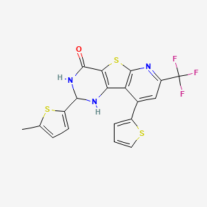 2-(5-methyl-2-thienyl)-9-(2-thienyl)-7-(trifluoromethyl)-2,3-dihydropyrido[3',2':4,5]thieno[3,2-d]pyrimidin-4(1H)-one