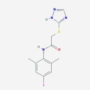 molecular formula C12H13IN4OS B426792 N-(4-iodo-2,6-dimethylphenyl)-2-(4H-1,2,4-triazol-3-ylsulfanyl)acetamide 