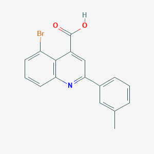 molecular formula C17H12BrNO2 B4267920 5-bromo-2-(3-methylphenyl)-4-quinolinecarboxylic acid 