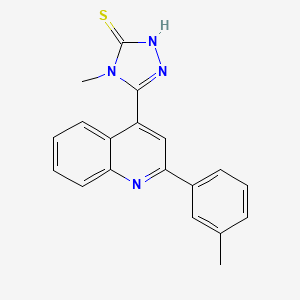 4-methyl-5-[2-(3-methylphenyl)-4-quinolinyl]-4H-1,2,4-triazole-3-thiol
