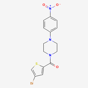 molecular formula C15H14BrN3O3S B4267942 1-[(4-bromo-2-thienyl)carbonyl]-4-(4-nitrophenyl)piperazine 