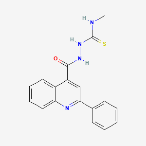 molecular formula C18H16N4OS B4267947 N-methyl-2-[(2-phenyl-4-quinolinyl)carbonyl]hydrazinecarbothioamide 