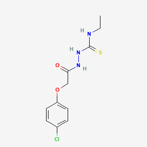 molecular formula C11H14ClN3O2S B4267957 2-[(4-chlorophenoxy)acetyl]-N-ethylhydrazinecarbothioamide 