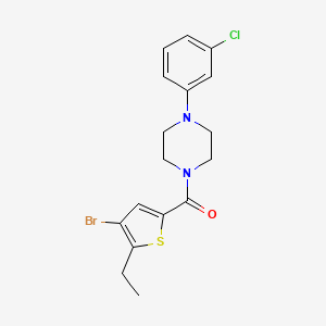 molecular formula C17H18BrClN2OS B4267972 1-[(4-bromo-5-ethyl-2-thienyl)carbonyl]-4-(3-chlorophenyl)piperazine 