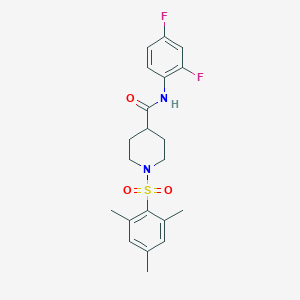 N-(2,4-difluorophenyl)-1-[(2,4,6-trimethylphenyl)sulfonyl]piperidine-4-carboxamide