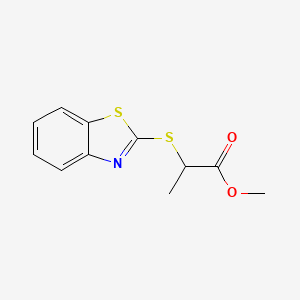 molecular formula C11H11NO2S2 B4268052 methyl 2-(1,3-benzothiazol-2-ylthio)propanoate CAS No. 55359-97-2