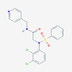 molecular formula C20H17Cl2N3O3S B426806 2-[2,3-dichloro(phenylsulfonyl)anilino]-N-(4-pyridinylmethyl)acetamide 