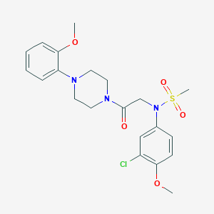 N-(3-chloro-4-methoxyphenyl)-N-{2-[4-(2-methoxyphenyl)-1-piperazinyl]-2-oxoethyl}methanesulfonamide