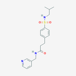 molecular formula C19H25N3O3S B426808 3-{4-[(isobutylamino)sulfonyl]phenyl}-N-(3-pyridinylmethyl)propanamide 
