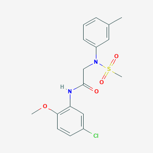 molecular formula C17H19ClN2O4S B426809 N-(5-chloro-2-methoxyphenyl)-2-[3-methyl(methylsulfonyl)anilino]acetamide 