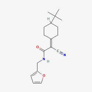 2-(4-tert-butylcyclohexylidene)-2-cyano-N-(2-furylmethyl)acetamide