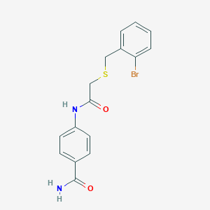 4-({[(2-Bromobenzyl)sulfanyl]acetyl}amino)benzamide