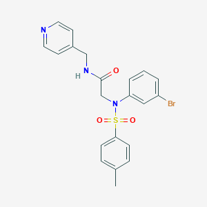 molecular formula C21H20BrN3O3S B426819 2-{3-bromo[(4-methylphenyl)sulfonyl]anilino}-N-(4-pyridinylmethyl)acetamide 