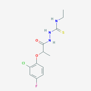 molecular formula C12H15ClFN3O2S B4268193 2-[2-(2-chloro-4-fluorophenoxy)propanoyl]-N-ethylhydrazinecarbothioamide 