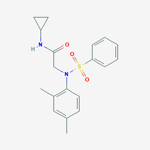 N-cyclopropyl-2-[2,4-dimethyl(phenylsulfonyl)anilino]acetamide